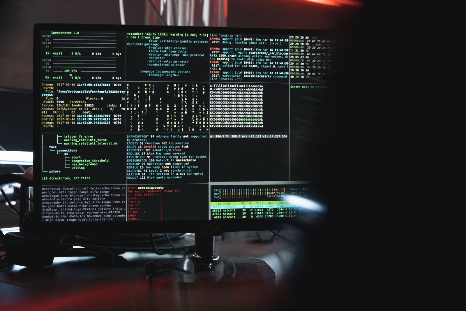Cybersecurity professional reviewing network security on a laptop