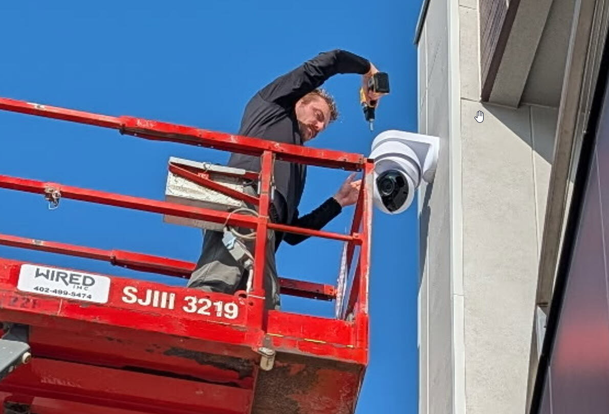 Commercial security camera installation by The Computer Magician